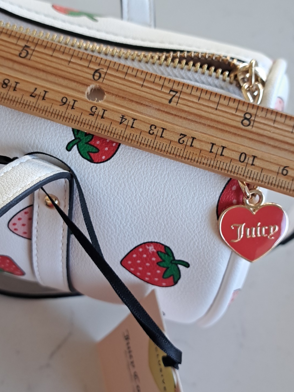 FINAL PRICE Juicy Coutoure Strawberry Barrel Bag with Logo, NEW